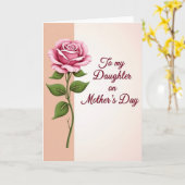 Moederdag kaart met Polka Dot Roos (Gele Bloem)