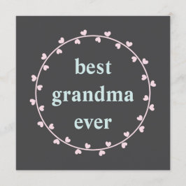 Moederdag kaart met roze harten voor oma