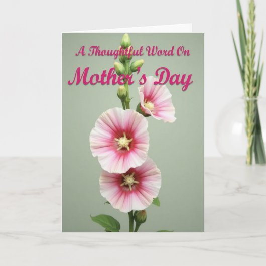 Moederdag kaart met roze tinten (Voorkant)
