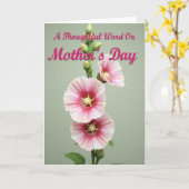 Moederdag kaart met roze tinten (Gele Bloem)