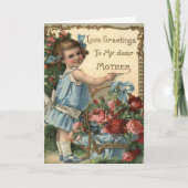  Moederdag Kaart met Schattige Moedergedicht (Voorkant)