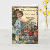  Moederdag Kaart met Schattige Moedergedicht (Gele Bloem)