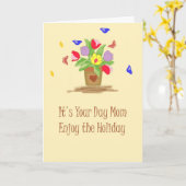 Moederdag Kaart met speciale Humoureuze boodschap (Gele Bloem)