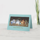 Moederdag kaart met veel vogels in nestgebied (Voorkant)