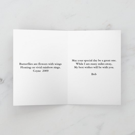 Moederdag-kaart met vlinderregenboog kaart (Binnen)