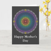 Moederdag-kaart met vlinderregenboog kaart (Gele Bloem)