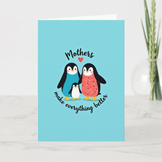 Moederdag kaart met vogels (Voorkant)