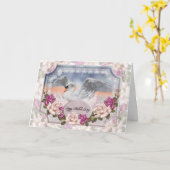 Moederdag Kaart met zwaan en Rozen (Gele Bloem)