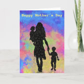 Moederdag Kaart Moeder en Kinderen Liefde (Voorkant)