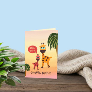 Moederdag kaart Mooie Giraffen