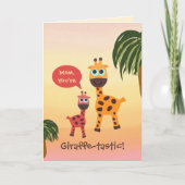 Moederdag kaart Mooie Giraffen (Voorkant)