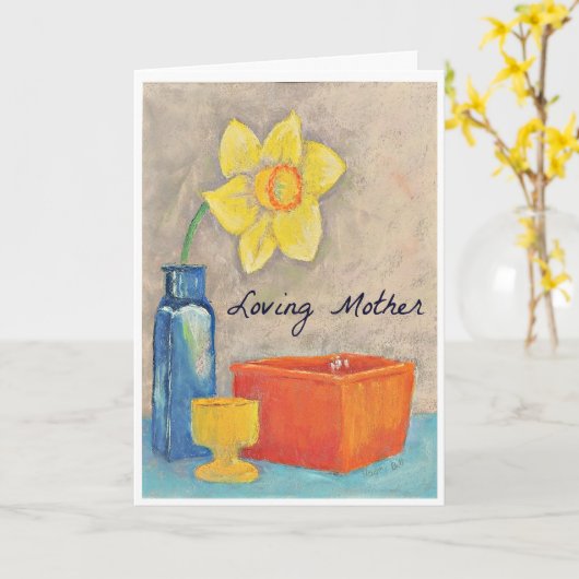 Moederdag Kaart narcis (Gele Bloem)