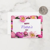 moederdag Kaart Notitiekaartje (Voorkant / Achterkant in situ)