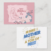 Moederdag kaart notitiekaartje (Voorkant / Achterkant)