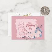 Moederdag kaart notitiekaartje (Voorkant / Achterkant in situ)