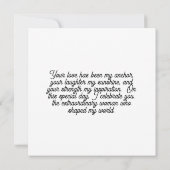 Moederdag kaart notitiekaartje (Achterkant)