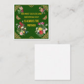 Moederdag kaart notitiekaartje (Voorkant / Achterkant)