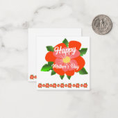 Moederdag kaart notitiekaartje (Voorkant / Achterkant in situ)