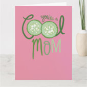 Moederdag kaart opvouwbaar met koele moeder tekst (Voorkant)