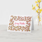 Moederdag Kaart Oranje en Gele Wijnstok (Gele Bloem)