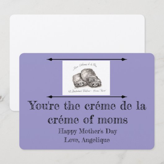 Moederdag Kaart, Parijse thema Kaart (Voorkant / Achterkant)