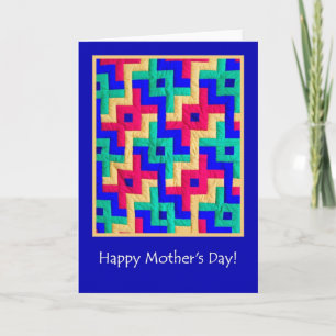 Moederdag Kaart - Patchwork Quilt