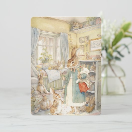 Moederdag kaart Peter Konijn (Staand voorkant)