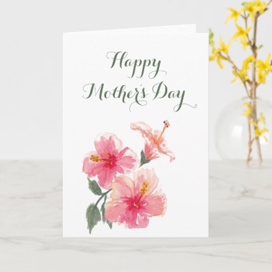 Moederdag Kaart - Philippine Gumamela Hibiscus (Gele Bloem)