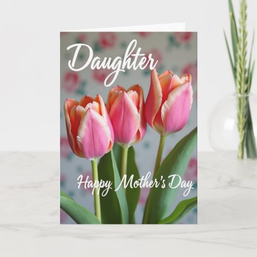Moederdag kaart Rosy Peach (Voorkant)
