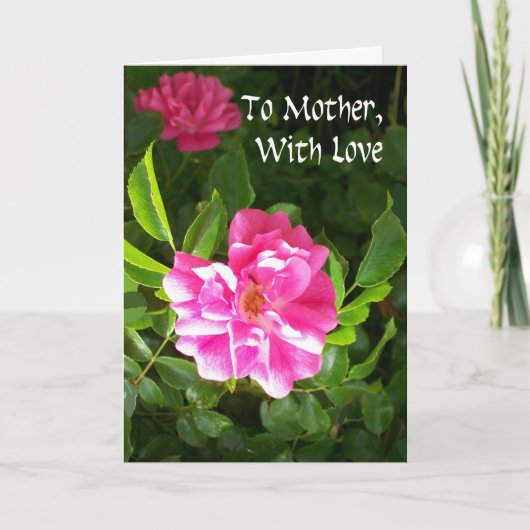 Moederdag Kaart - Roze Rozen (Voorkant)