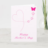 Moederdag Kaart Roze vlindervliegers (Voorkant)