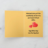 Moederdag Kaart, Samen met het moederschap komt... Kaart (Binnen)