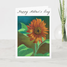 Moederdag Kaart Sinaasappel Zonnebloem