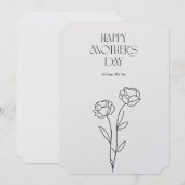 Moederdag Kaart Sjabloon - Modern Minimal Style (Voorkant / Achterkant)
