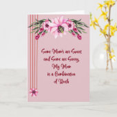 Moederdag Kaart Sweet & Sassy Mam (Gele Bloem)