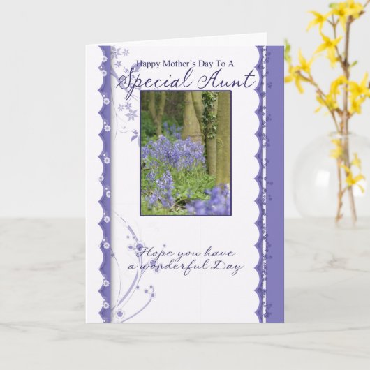 Moederdag Kaart, tante speciaal Kaart (Gele Bloem)