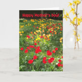 Moederdag Kaart - Tulpen (Gele Bloem)