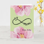 Moederdag kaart twee pioenen op groen (Gele Bloem)