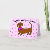 Moederdag Kaart van de Hond - Daschund (Voorkant)