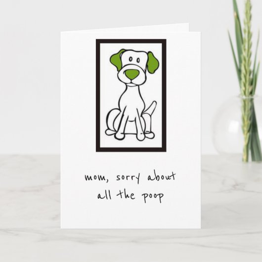 Moederdag Kaart - van de hond - Labrador (Voorkant)