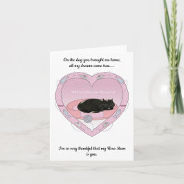 Moederdag kaart van de kat.