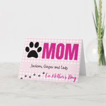 Moederdag Kaart van huisdieren