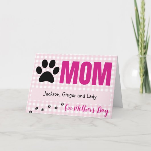 Moederdag Kaart van huisdieren (Voorkant)