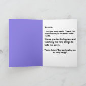 Moederdag Kaart van kindveilige Paarse ventilator (Binnen)