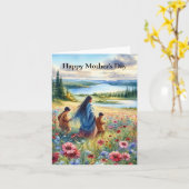 Moederdag kaart van Native Americans (Gele Bloem)