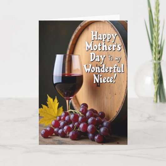 Moederdag kaart van rustiek hout (Voorkant)