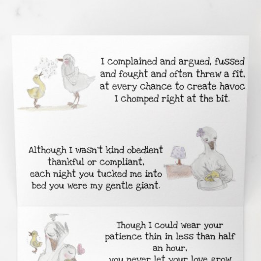 Moederdag Kaart (van zoon) (Binnenzijde eerst)