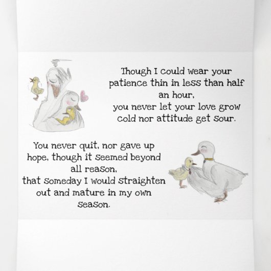 Moederdag Kaart (van zoon) (Binnenkant midden)