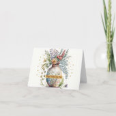 Moederdag Kaart Vase van Gemengde Bloemen (Voorkant)