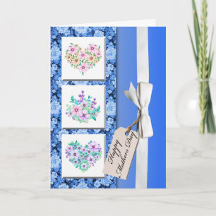 Moederdag-kaart verpakt als een geschenk van liefd kaart